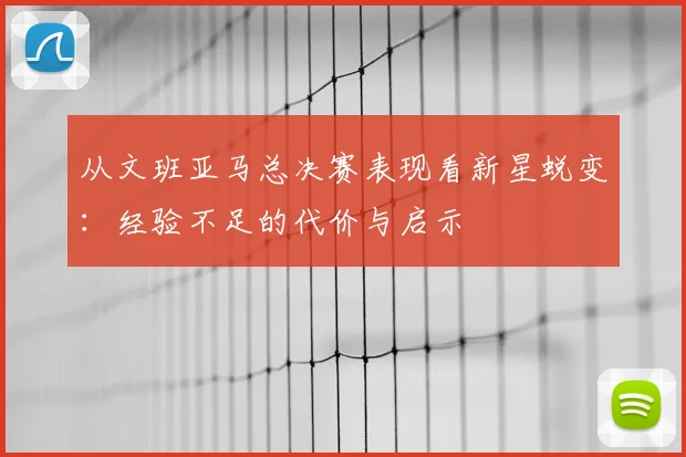 从文班亚马总决赛表现看新星蜕变:经验不足的代价与启示